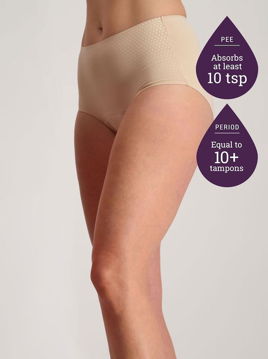 Just'nCase Multi-Tasking Period and Bladder Leakage Underwear - 10+ Tampons Worth (10 tsp)