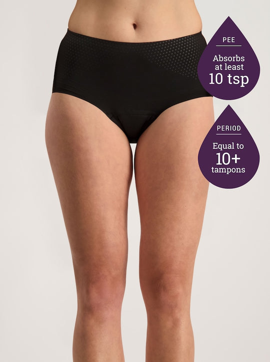 Just'nCase Multi-Tasking Period and Bladder Leakage Underwear - 10+ Tampons Worth (10 tsp)