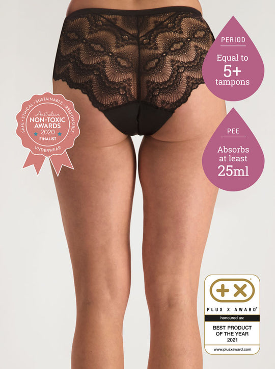 Pee and period panties Full Brief Lace - JustnCase by Confitex